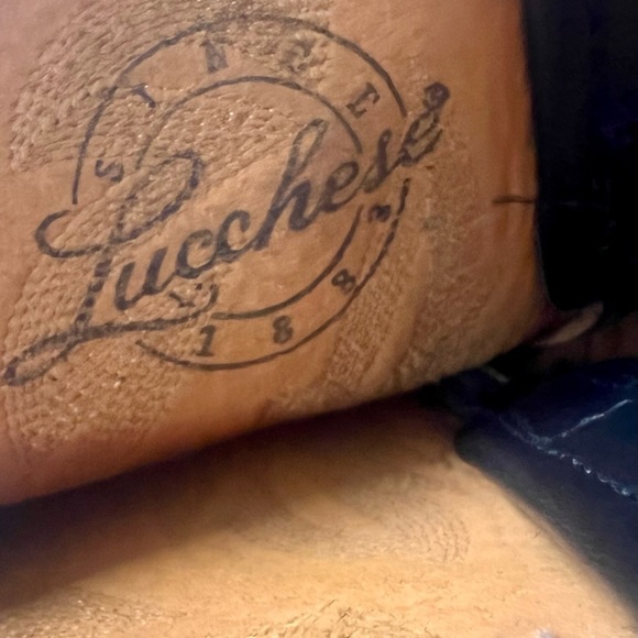 LUCCHESE BOOT COMPANY MENS SIZE 9-D CAiMAN BLACK GORGEOUS! - Picture 15 of 15